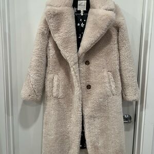 Avec Les Filles Beige Teddy Jacket